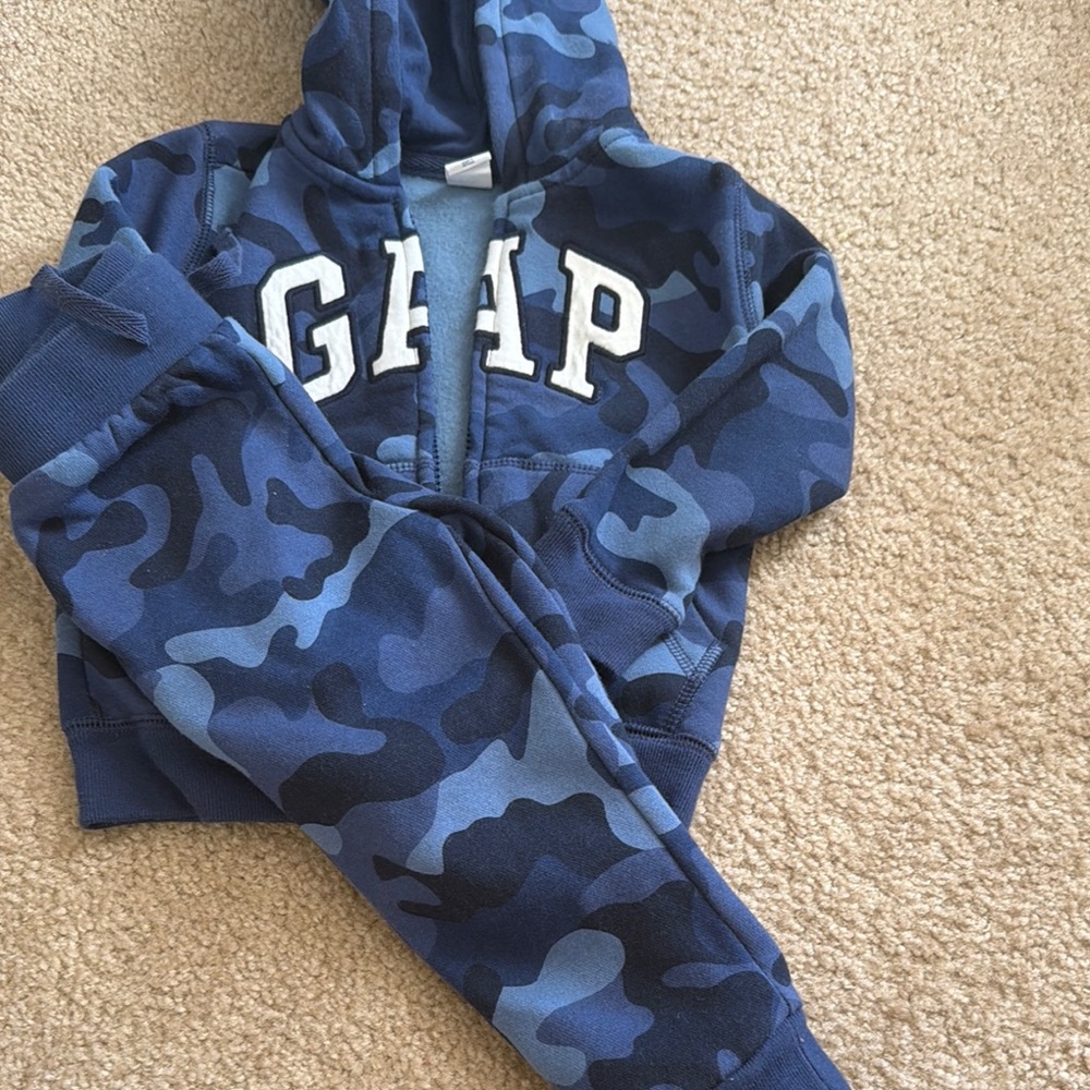 GAP Blue Camo Hoodie & Jogger Set